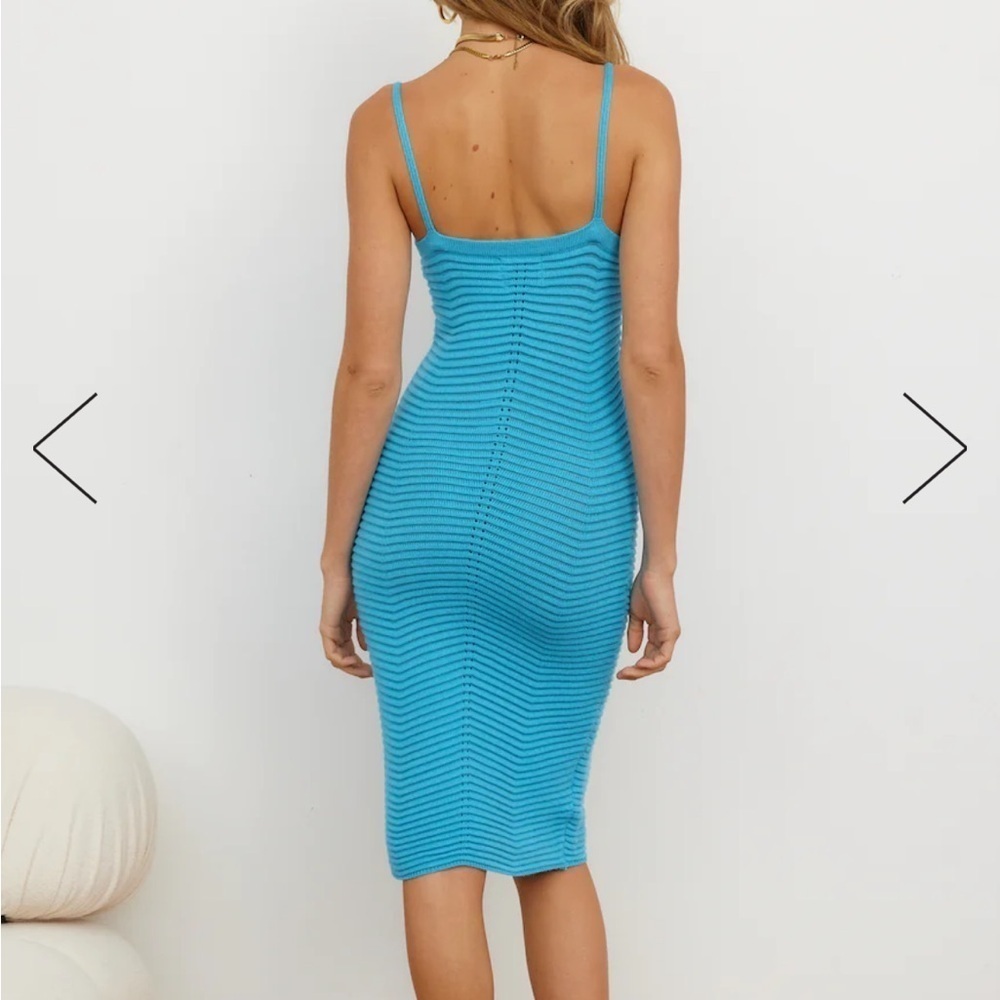 Blue Knit Dress - Picture 2 of 15